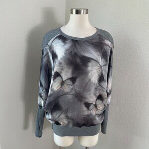 Ted Baker 3 Womens Medium Batwing Sleeve Butterfly Print Top Shirt